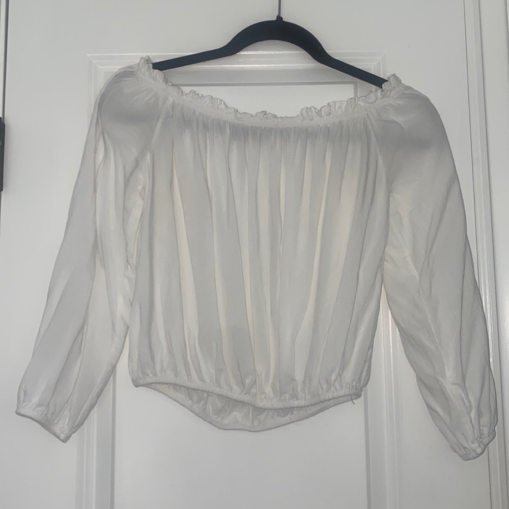 White brandy Melville off the shoulder long sleeve